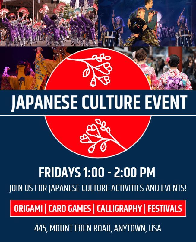 Japanese Culture Festival Event Flyer Template