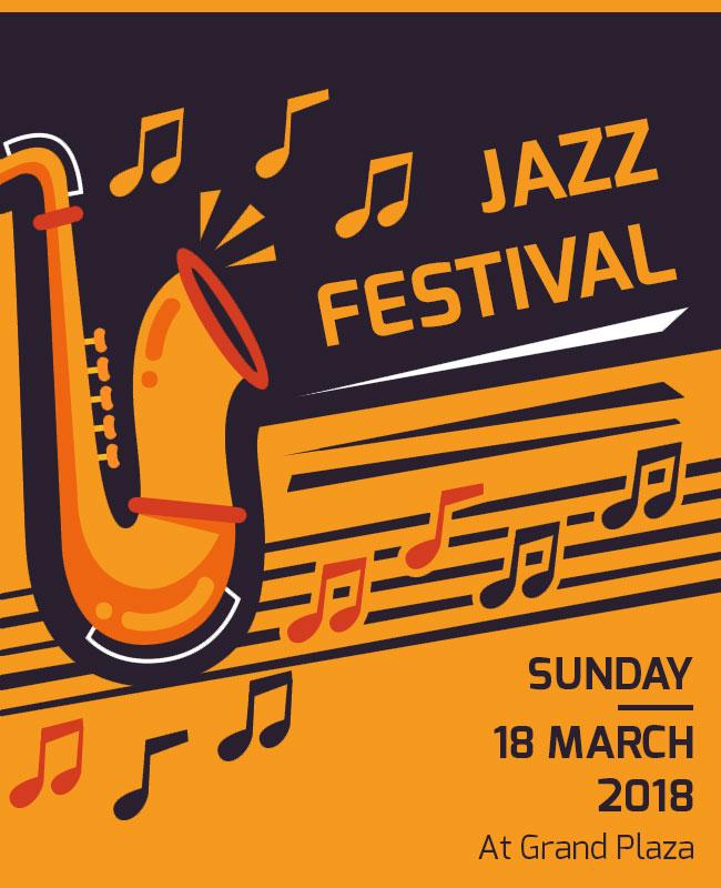 Jazz Festival Live Music Event Flyer Template