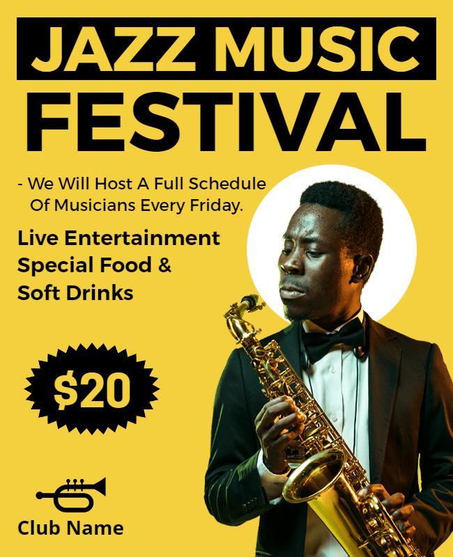 Jazz Music Festival Event Flyer Template