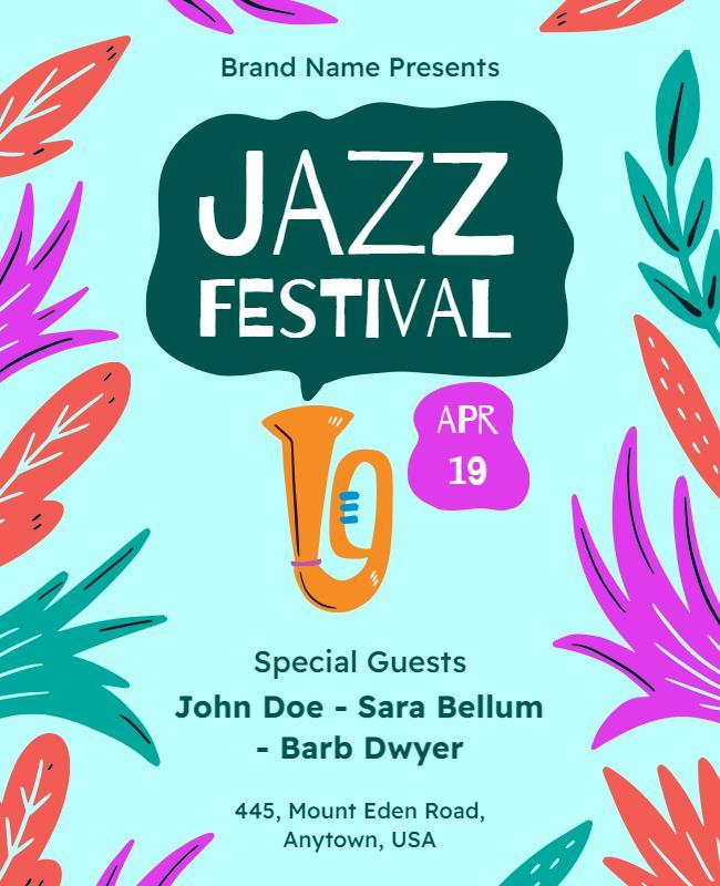 Jazz Music Festival Event Flyer Template