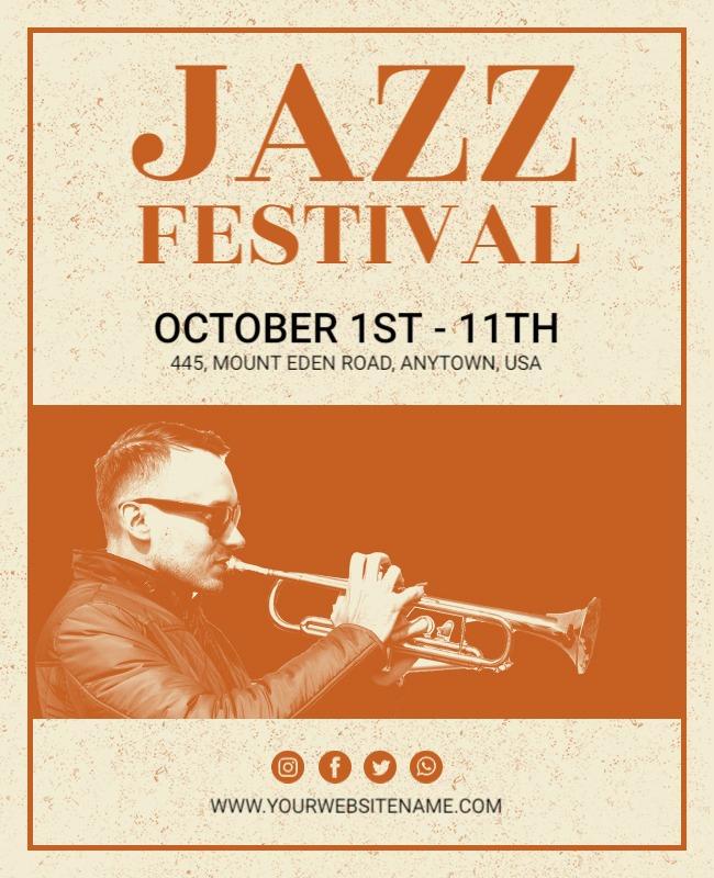 Jazz Music Festival Event Flyer Template