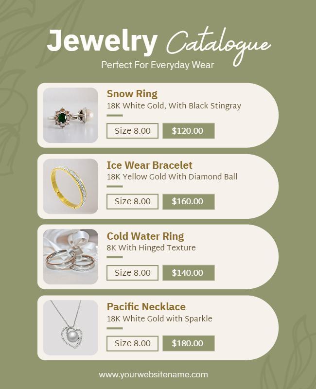 Jewelry Catalogue Promotion Flyer Template