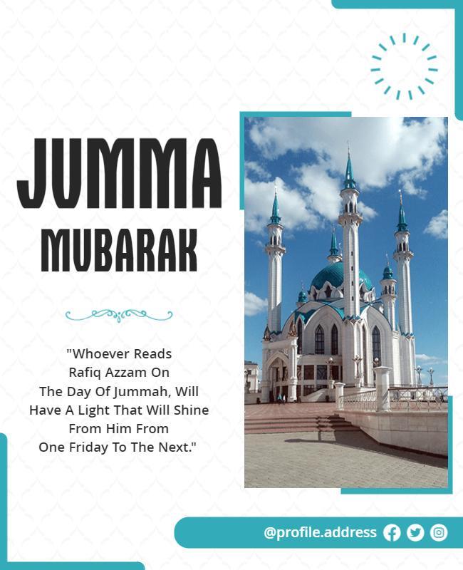 Jumma Mubarak Mosque Celebration Flyer Template