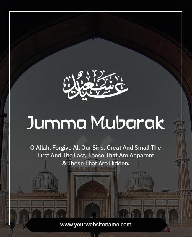 Jumma Mubarak Mosque Prayer Flyer Template