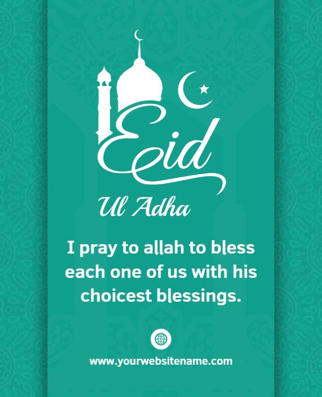 Jungle Green Eid Ul Adha Poster Template