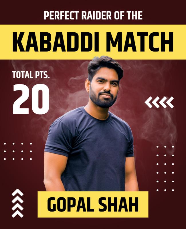 Kabaddi Match Event Promotional Flyer Template