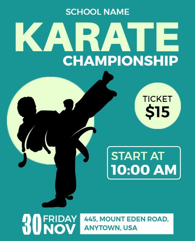 Karate Championship Event Flyer Template