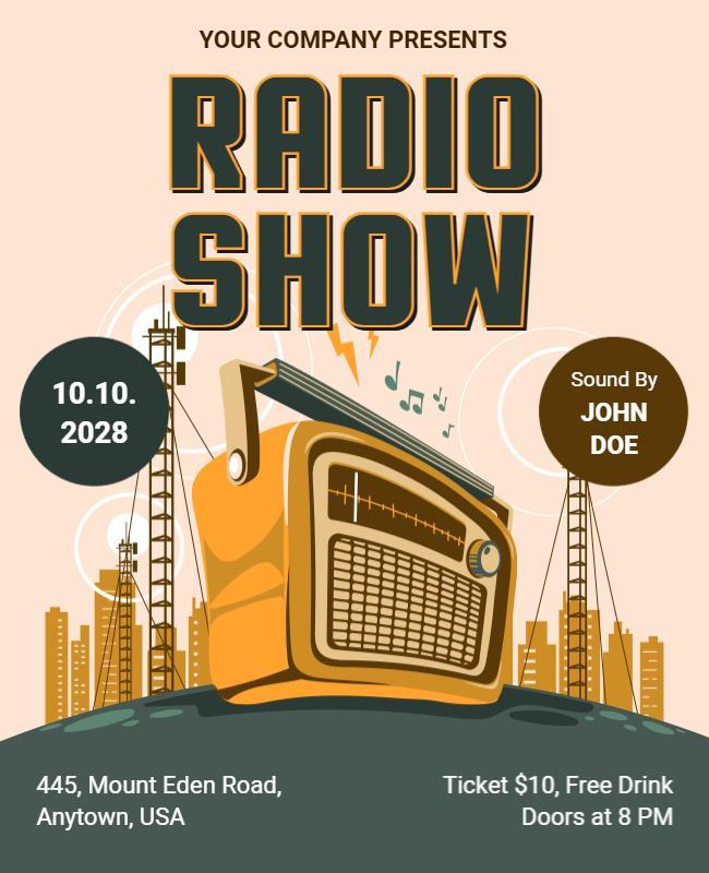 Karry and Nandor Radio Show Flyer Design Template