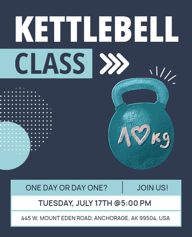 Kettlebell Training Class Flyer Template