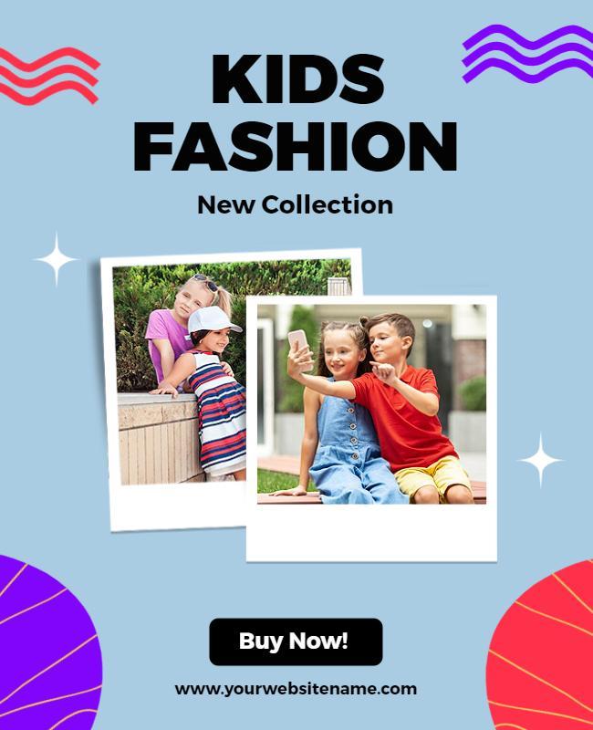 Kids Fashion New Collection Promotion Flyer Template