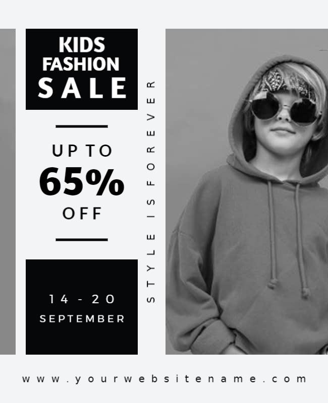 Kids Fashion Sale Promotional Flyer Template