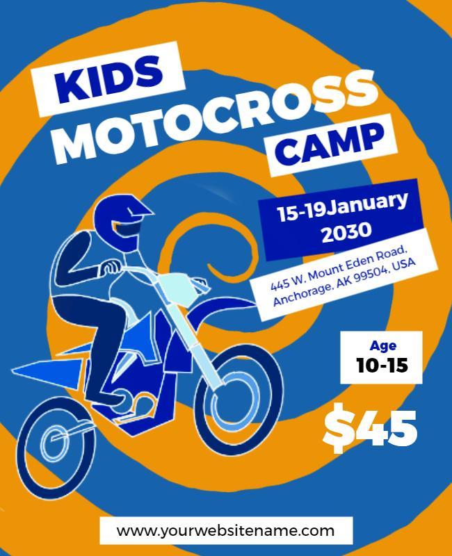 Kids Motocross Training Camp Flyer Template