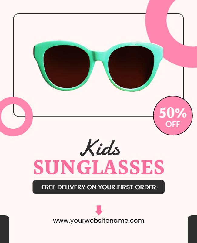 Kids Sunglasses Discount Promotion Flyer Template