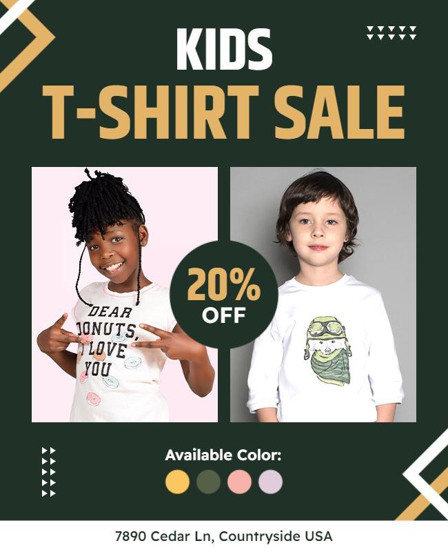 Kids T Shirt Sale Promotion Flyer Template