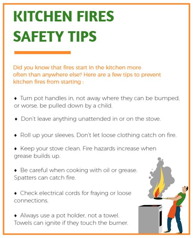 Kitchen Fire Safety Tips Flyer Template