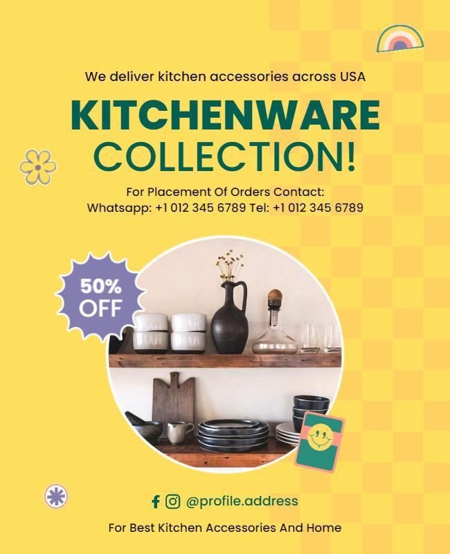 Kitchenware Collection Sale Promotions Flyer Template