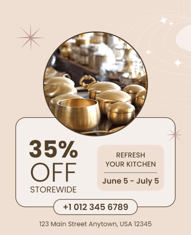 Kitchenware Discount Promotion Flyer Template