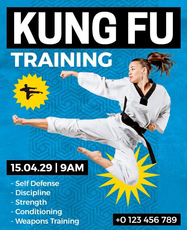 Kung Fu Martial Arts Training Flyer Template