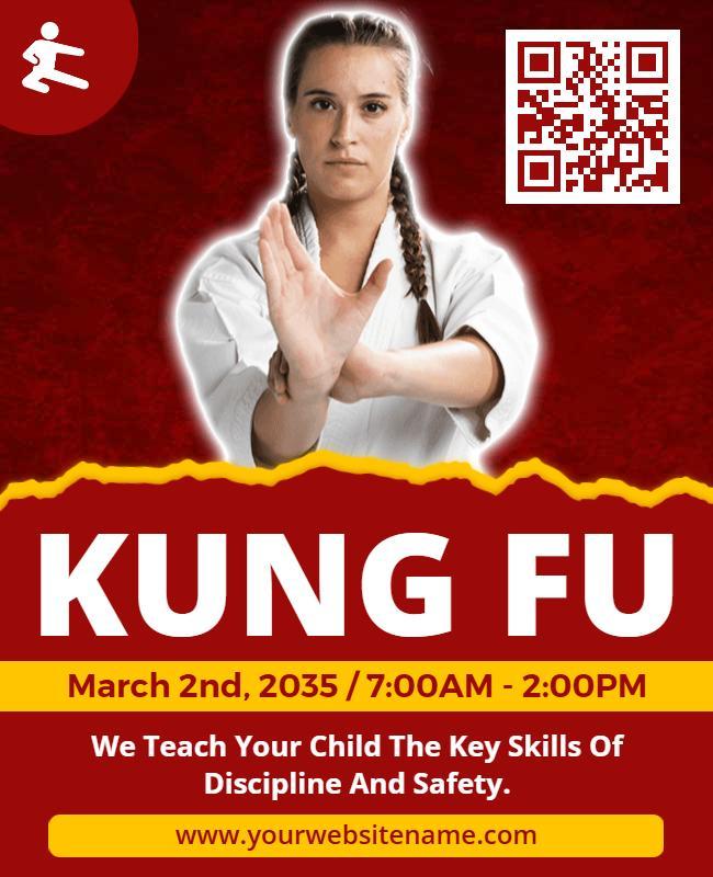 Kung Fu Training Workshop Flyer Template