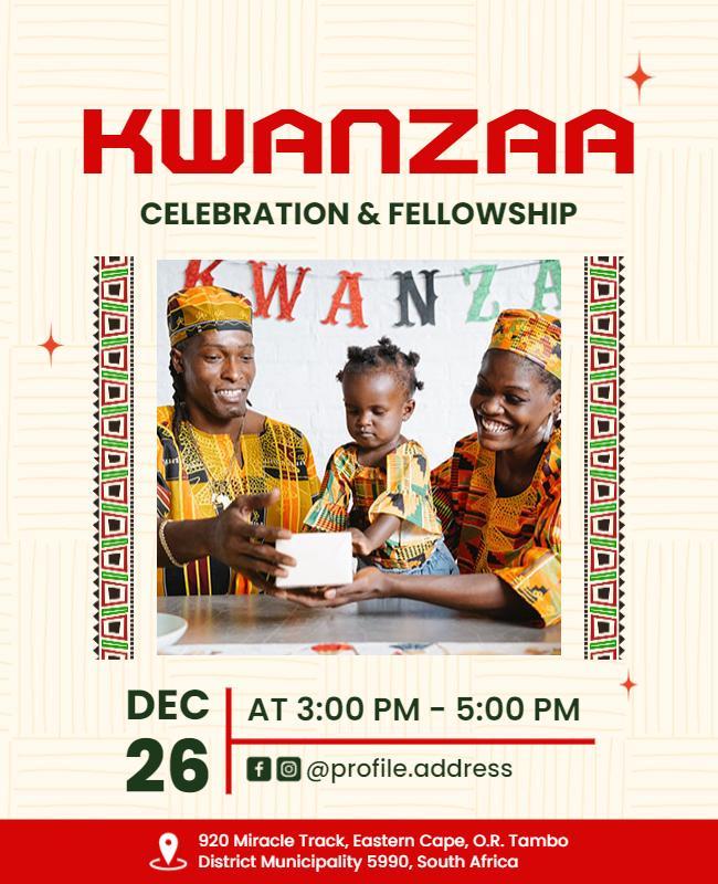 Kwanzaa Celebration and Fellowship Event Flyer Template