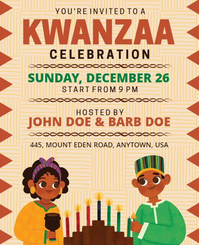 Kwanzaa Celebration Poster Template