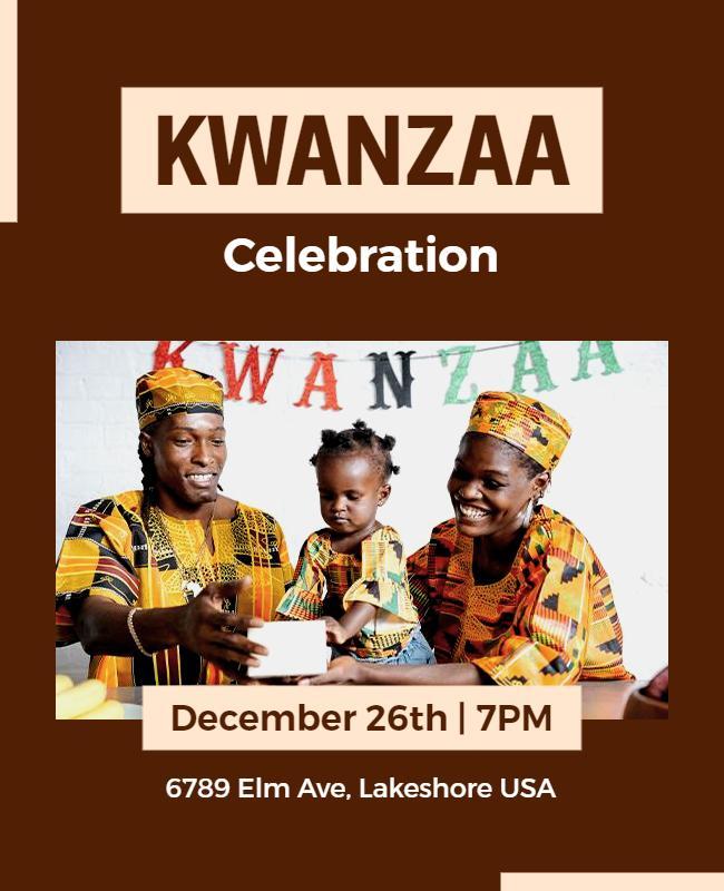 Kwanzaa Family Celebration Event Flyer Template