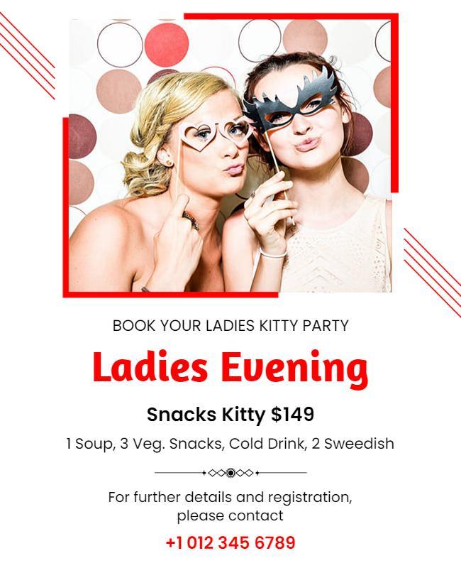 Ladies Kitty Party Event Flyer Template