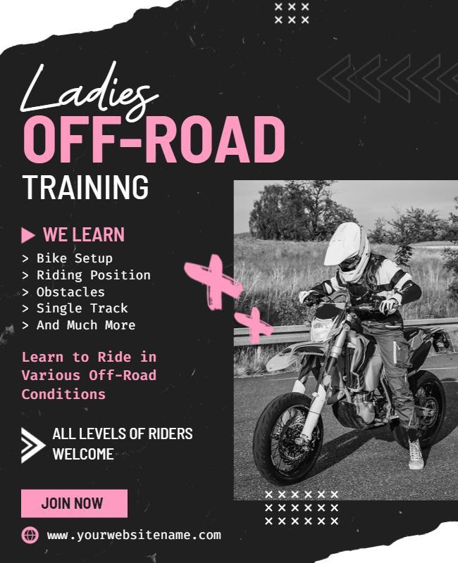 Ladies Off Road Training Adventure Flyer Template