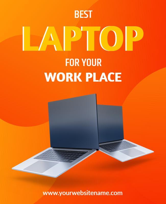 Laptop Promotion for Workplace Flyer Template