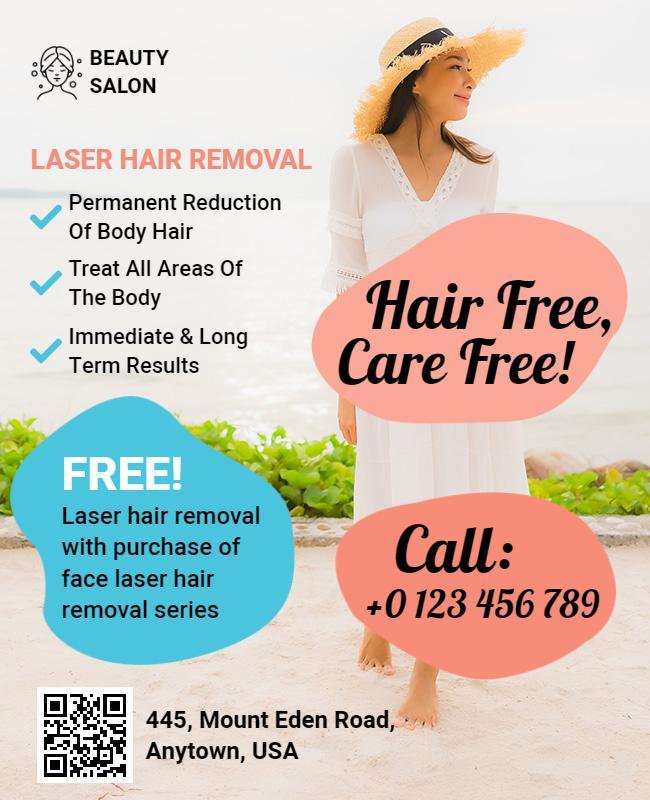 Laser Hair Removal Promotion Flyer Template