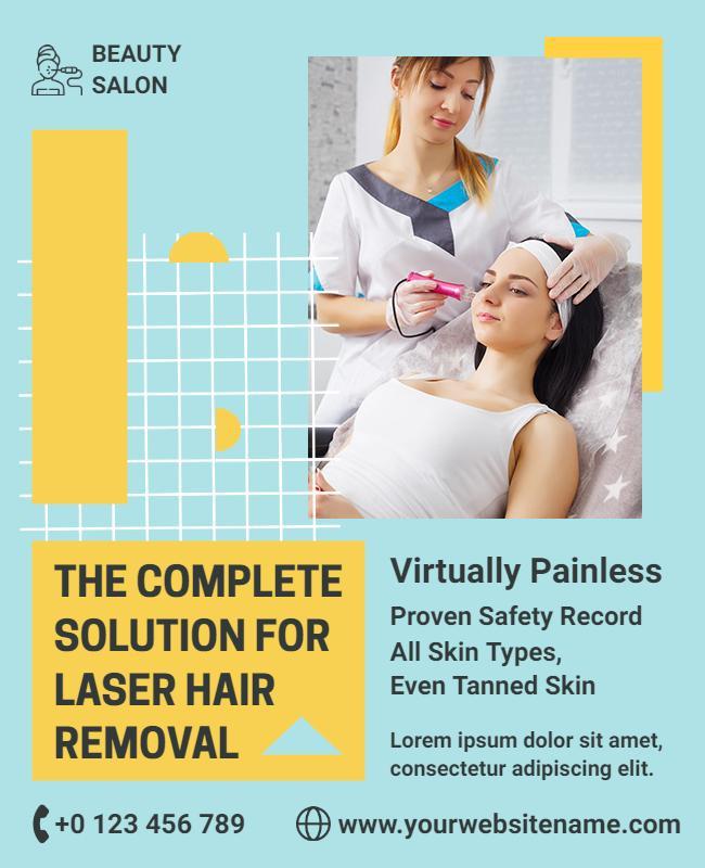 Laser Hair Removal Service Promotion Flyer Template