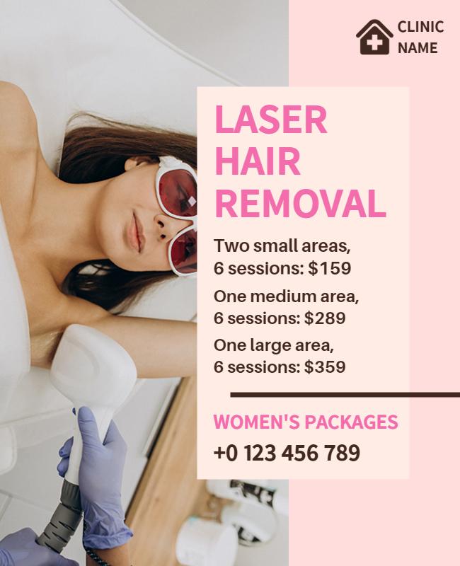 Laser Hair Removal Services Flyer Template