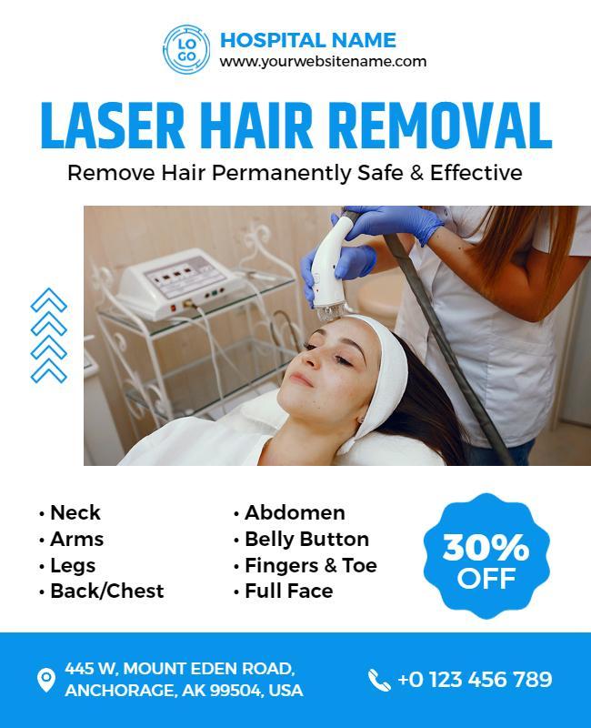 Laser Hair Removal Treatment Promotion Flyer Template