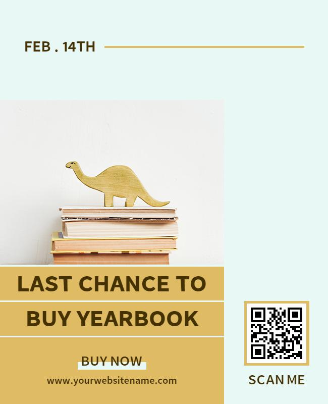 Last Chance Yearbook Sale Flyer Template