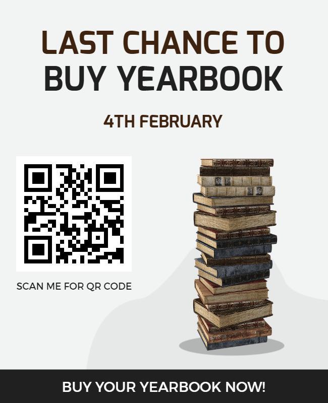 Last Chance Yearbook Sale Flyer Template