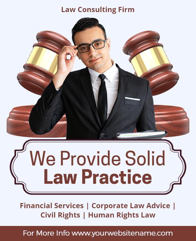 Law Consulting Services Promotional Flyer Template