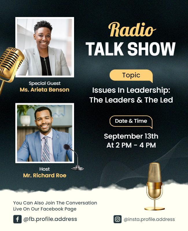 Leadership Radio Talk Show Flyer Template