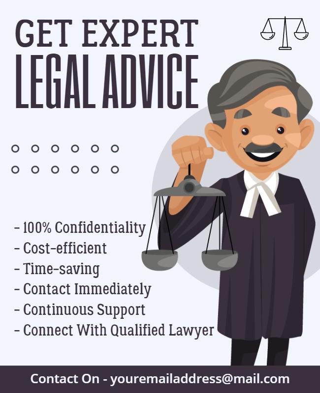 Legal Expert Consultation Services Flyer Template