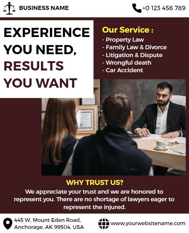 Legal Services Advertisement Flyer Template