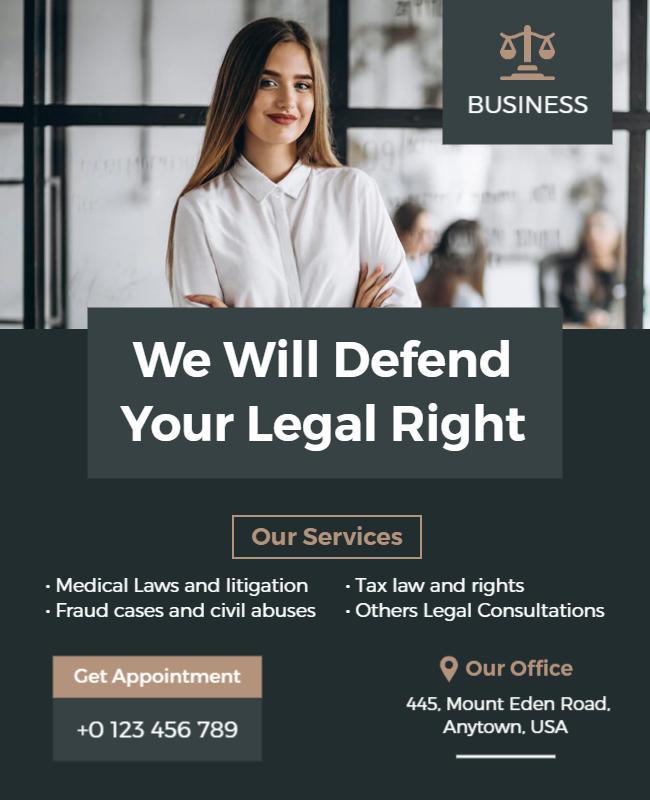 Legal Services Consultation Flyer Template