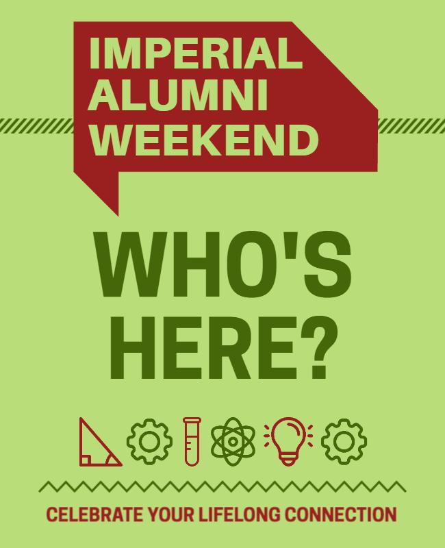 Lemon Green Imperial Alumni Weekend Poster Template