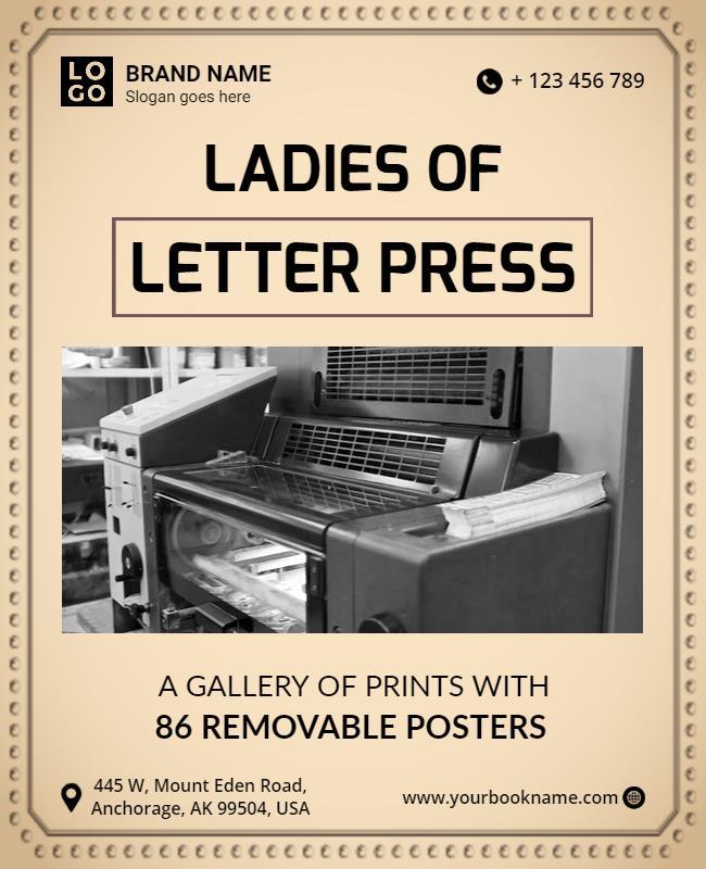 Letter Press Art Exhibition Flyer Template