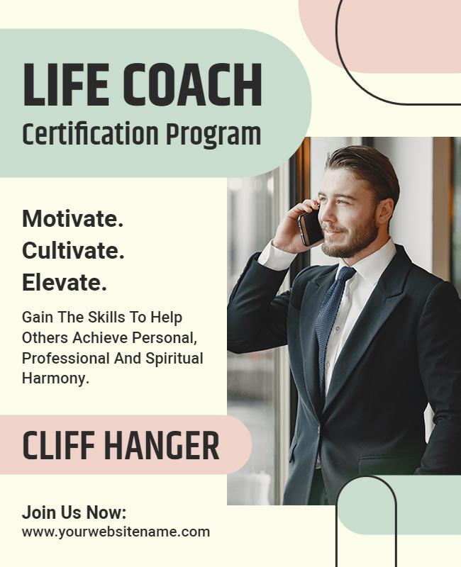 Life Coach Certification Program Promotional Flyer Template