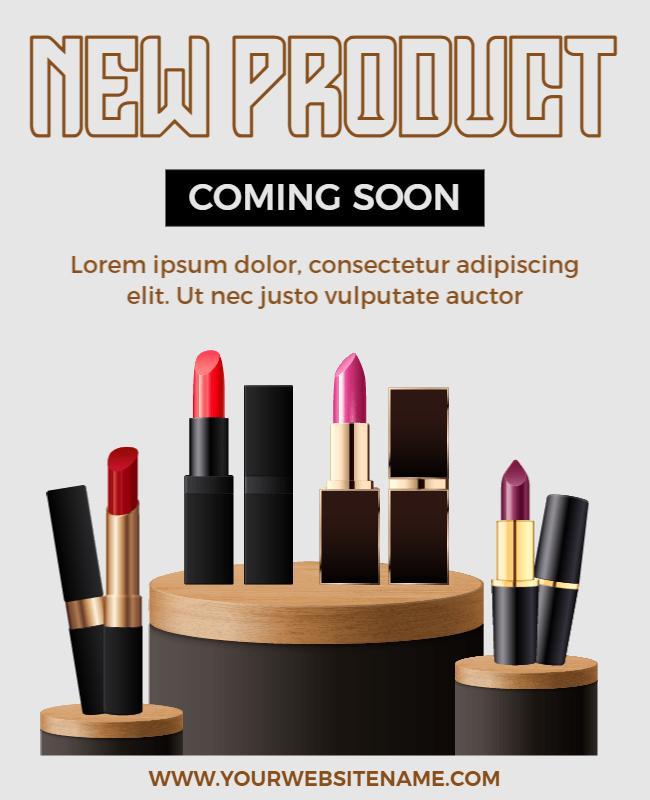 Light Grey Beauty Product Coming Soon Poster Template