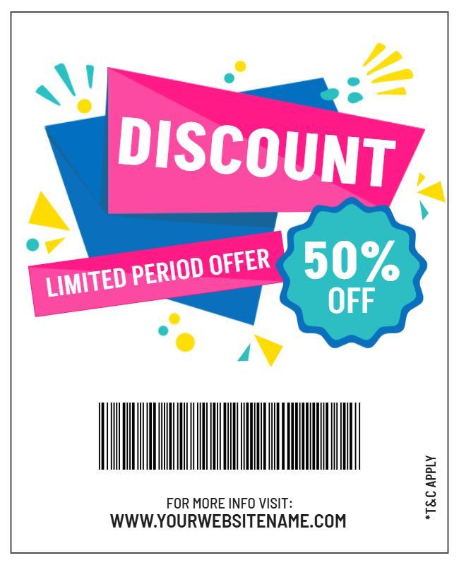 Limited Time Discount Offer Barcode Flyer Template