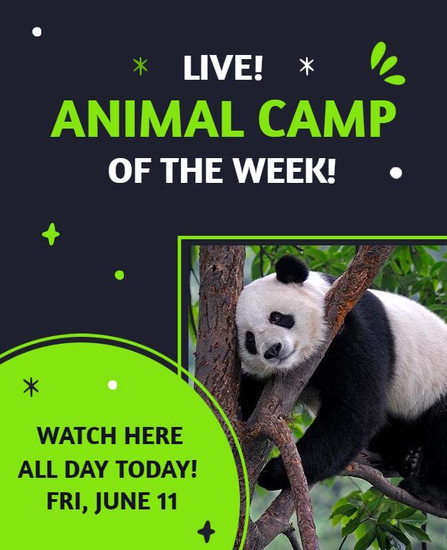 Live Animal Camp Promotion Flyer Template