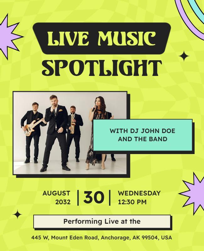 Live Music Spotlight Event Flyer Template