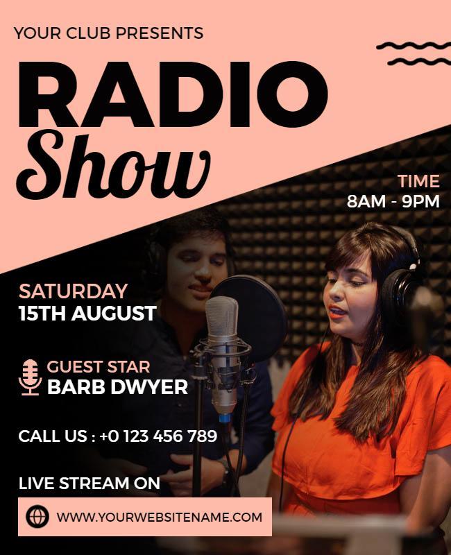 Live Radio Show Event Flyer Template