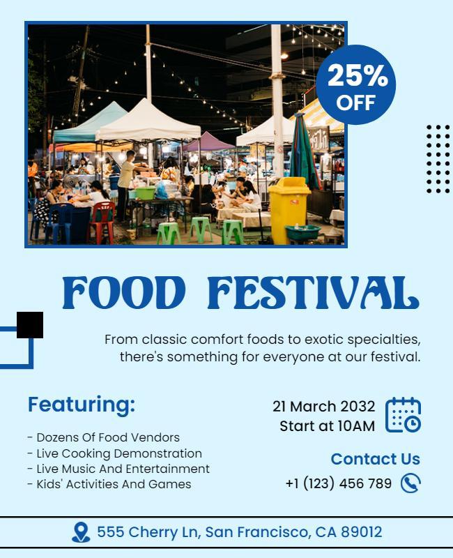 Local Culinary Food Festival Event Flyer Template