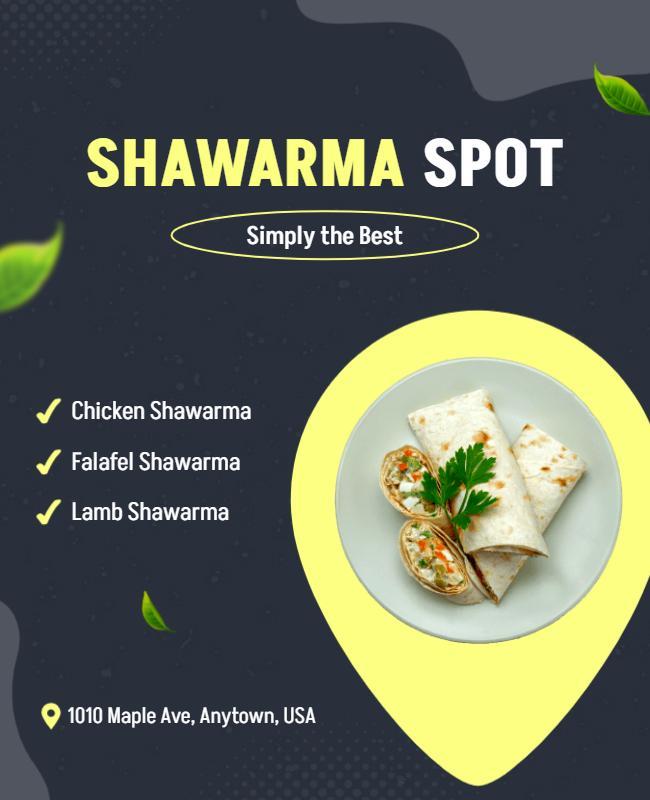 Local Shawarma Restaurant Promotion Flyer Template